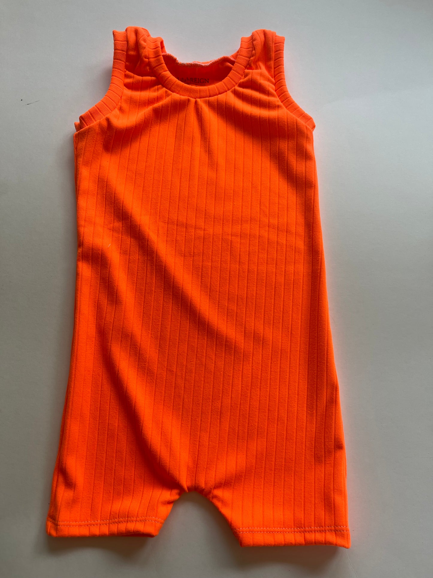 Neon Orange Ollie Romper